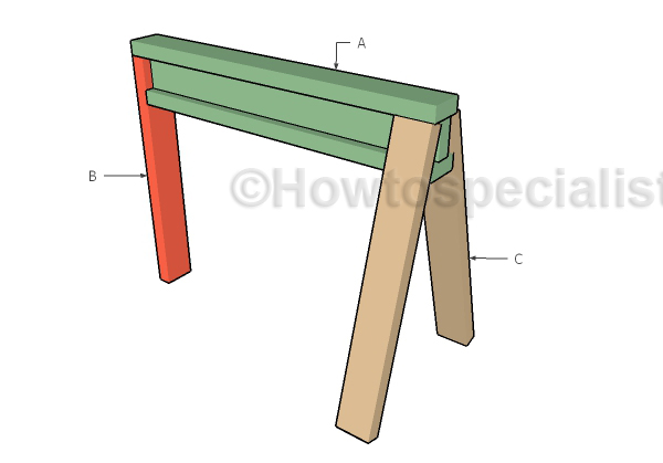 Building a 3 legged sawhorse