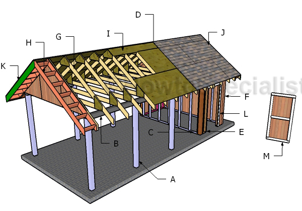 Building a carport with storage