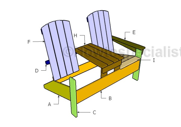 Building double adirondack chairs