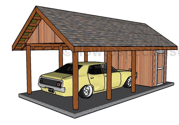Carport with storage plans 