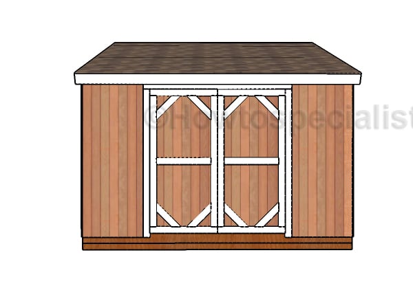 8x12 lean to shed double door plans howtospecialist