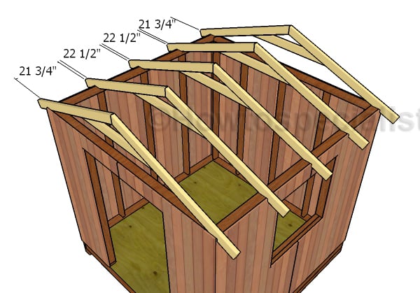 Building A Gable Roof For A 8x8 Shed Howtospecialist How To Build