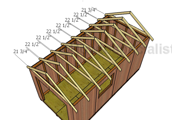 8x16 Gable Shed Roof Plans HowToSpecialist How To Build Step By