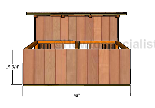 Front wall nesting box