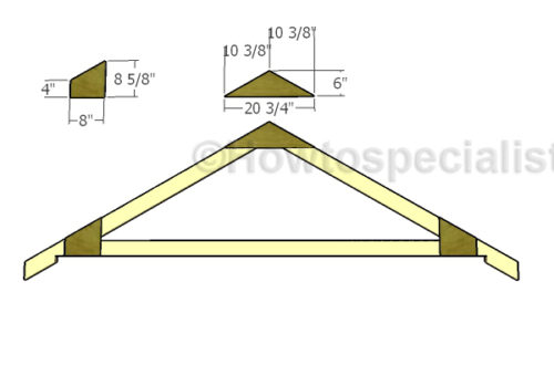 8x16 Gable Shed Roof Plans | HowToSpecialist - How to 