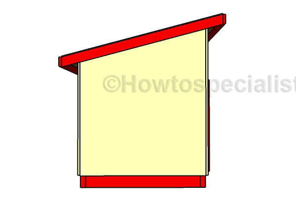 Large Dog House Plans - Side View