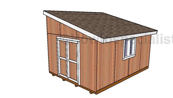 12x16 Lean to Shed Plans HTS