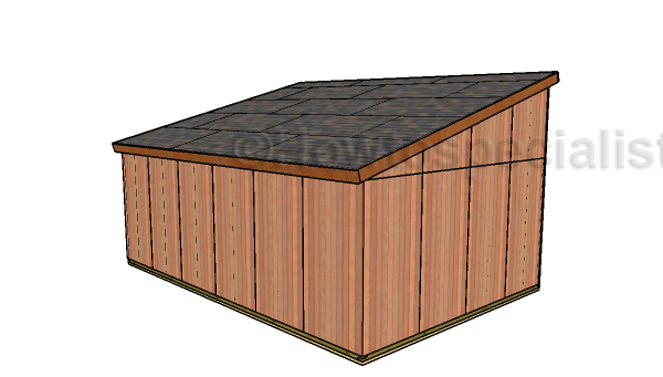 16x24 Run In Shed - Back view