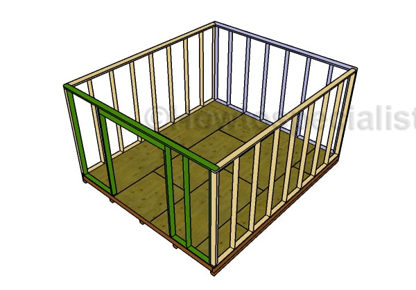 Assembling the shed frame