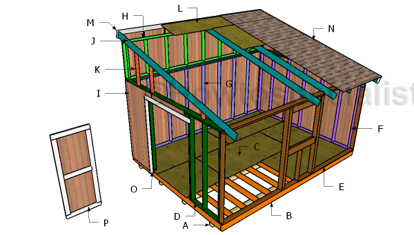 12x16 Lean To Shed Roof Plans Howtospecialist How To Build Step By