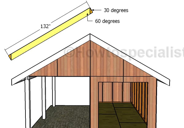 Front and back roof rafters