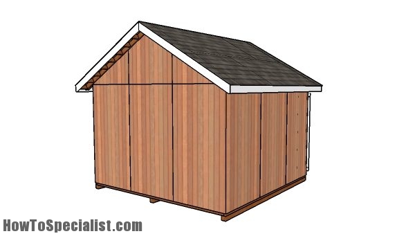 12x12 shed plans - Back view