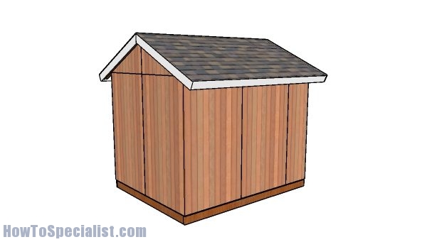 8x10 Shed Plans - Back view