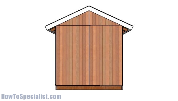 8x10 Shed Plans - Side view