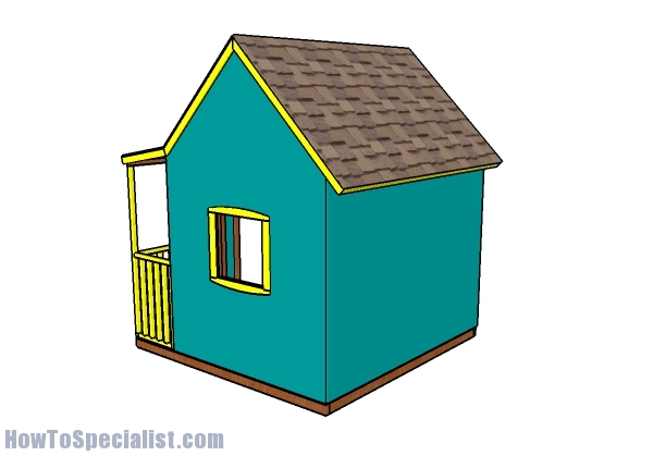 Outdoor Playhouse Plans - Back view