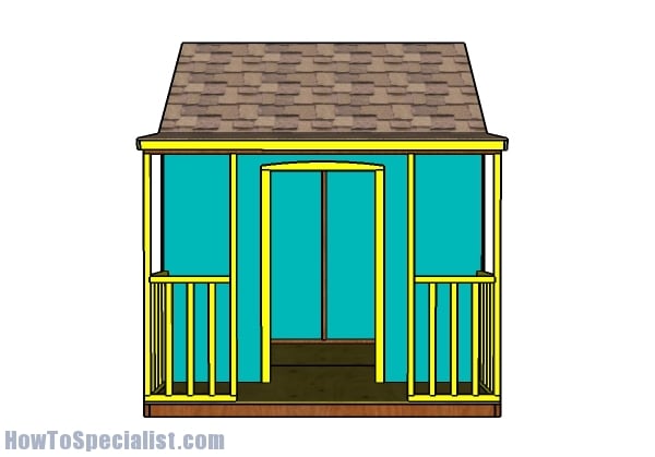 Outdoor Playhouse Plans - Front view