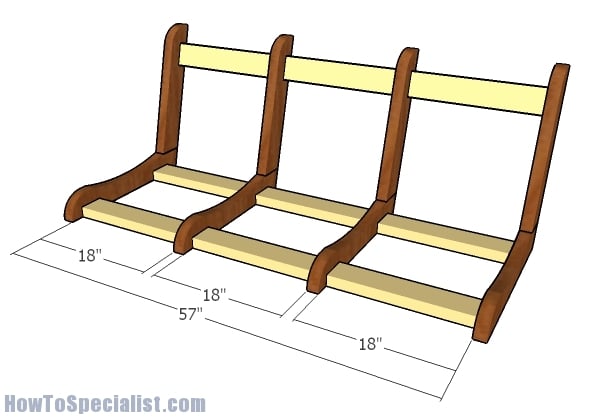 Assembling the porch swing frame