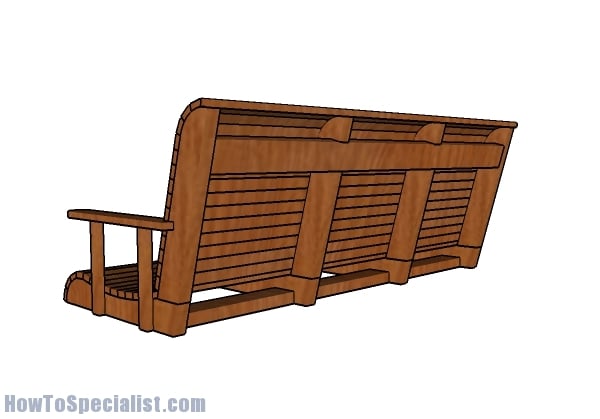 Porch swing plans - Back view