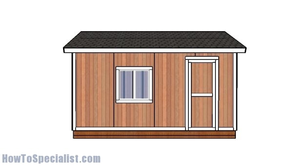 Free 12x16 shed plans - Side view