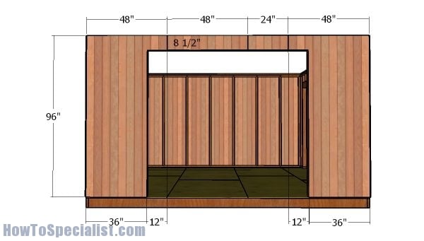 Front wall - siding