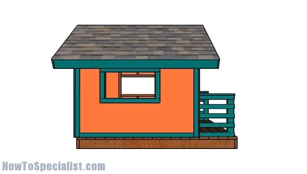 Kids playhouse plans - Side view