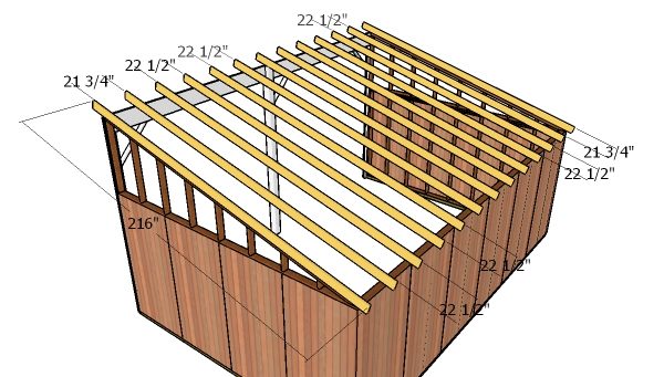 16x24 Run In Shed Roof Plans | HowToSpecialist - How to Build, Step by Step  DIY Plans