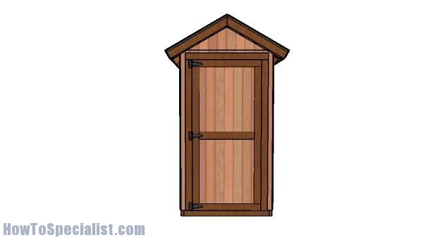 4x12 shed plans - front view