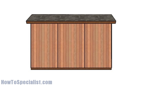 4x12 shed plans - side view