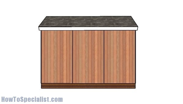 6x12 Shed Plans - side view