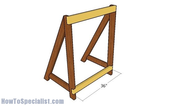 Assembling the frame of the trellis