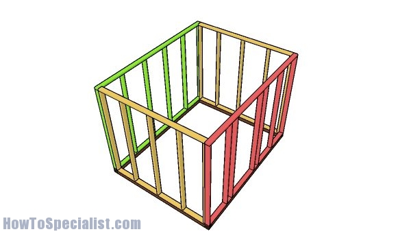 Assembling the shed frame