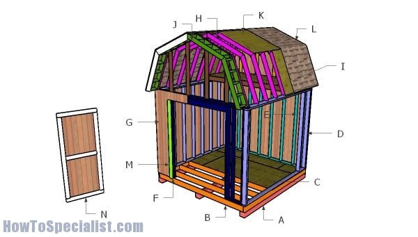 10x10 Barn Shed Roof with Loft Plans HowToSpecialist 