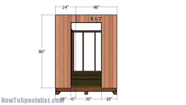 Front wall - siding