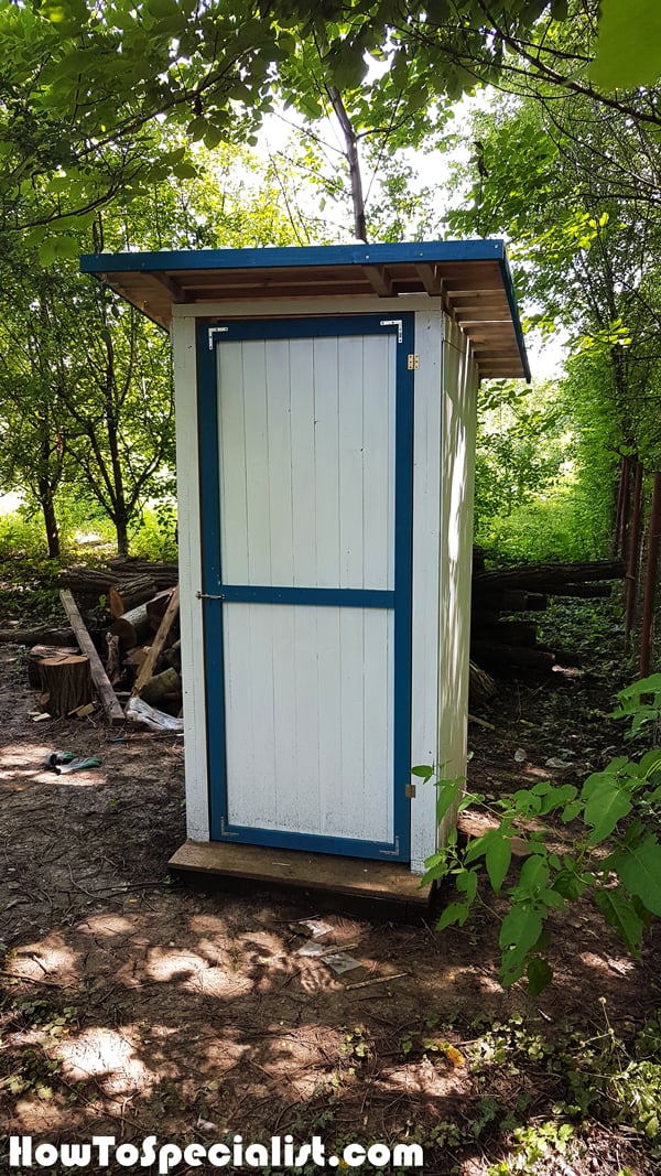 outhouse build simple plans diy howtospecialist outdoor step
