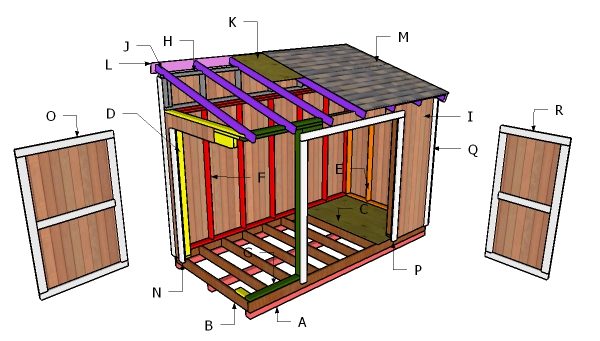 6x12 Lean To Shed Roof Free DIY Plans HowToSpecialist How To 