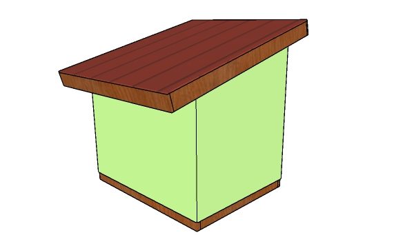 XL Dog House Plans - Back view