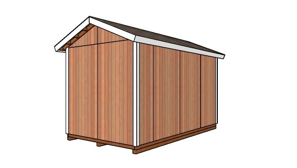 8x14 Shed Plans - Back view