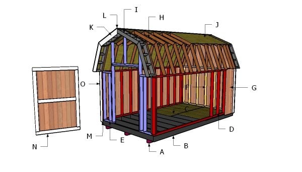 Building a 8x14 gambrel shed