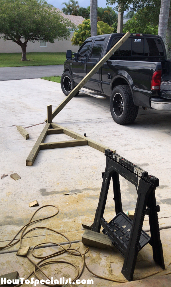 Assembling-the-A-frame-swing-stand