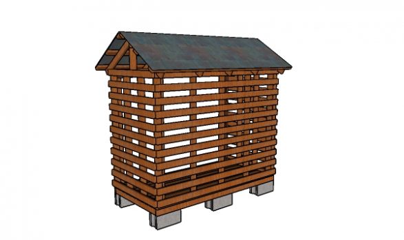 2x4 Woodshed Plans - back view