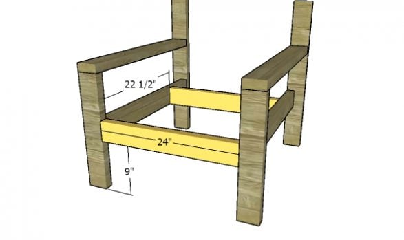 Assembling the frame of the chair