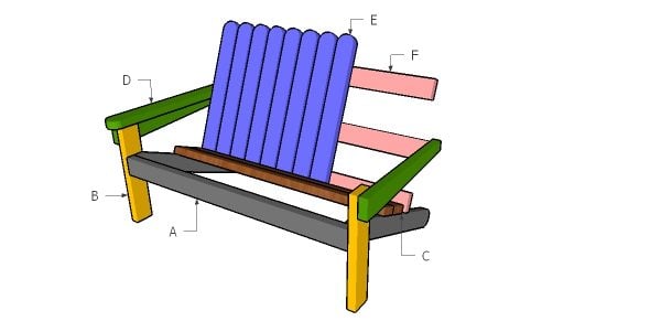 Building a 2x4 adirondack bench