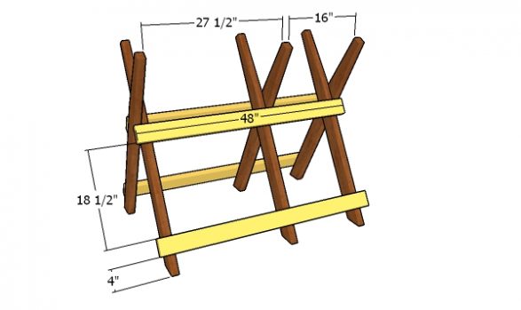 Sawbuck Made From 2x4s Plans | HowToSpecialist - How To Build, Step By ...