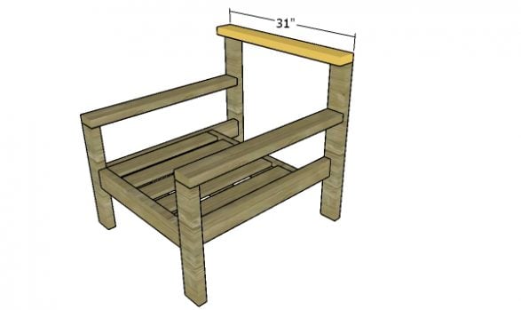 Fitting the top backrest slat