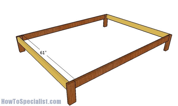 Assembling the bed frame - Basic platform bed