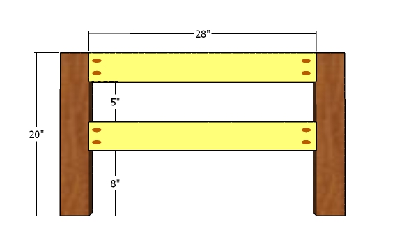 Assembling the footboard - toddler bed