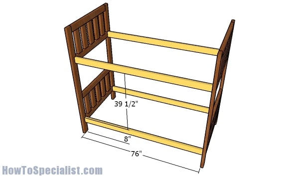 Assembling the frame for the bunk bed