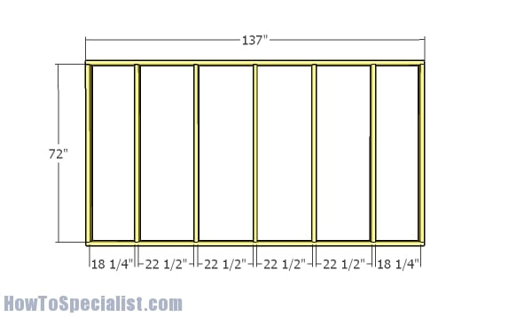 Back wall frame - 12x16 greenhouse