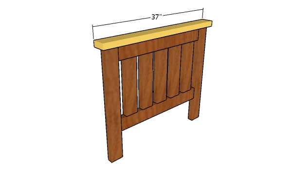 Fitting the top slat - Toddler bed headboard