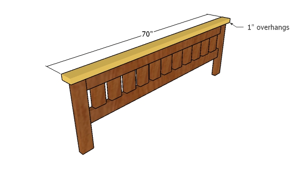 Fitting the top slats to the footrest